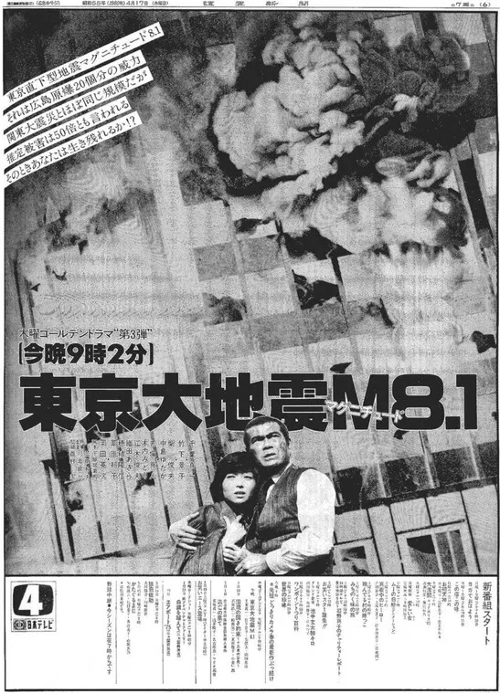 Tokyo Earthquake Magnitude 8.1 poster background