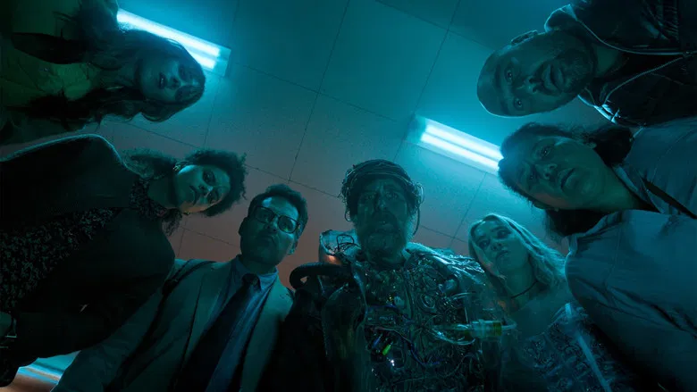 The team assembling in the diner