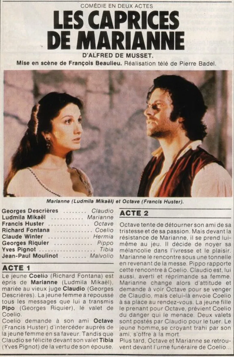 Les Caprices de Marianne poster background