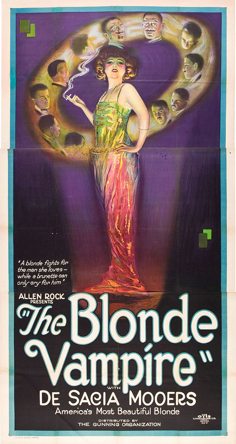 The Blonde Vampire poster background