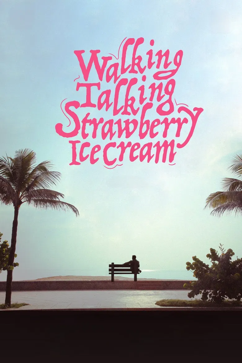 Walking Talking Strawberry Icecream poster background