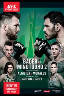 UFC Fight Night 100: Bader vs. Nogueira 2 poster background