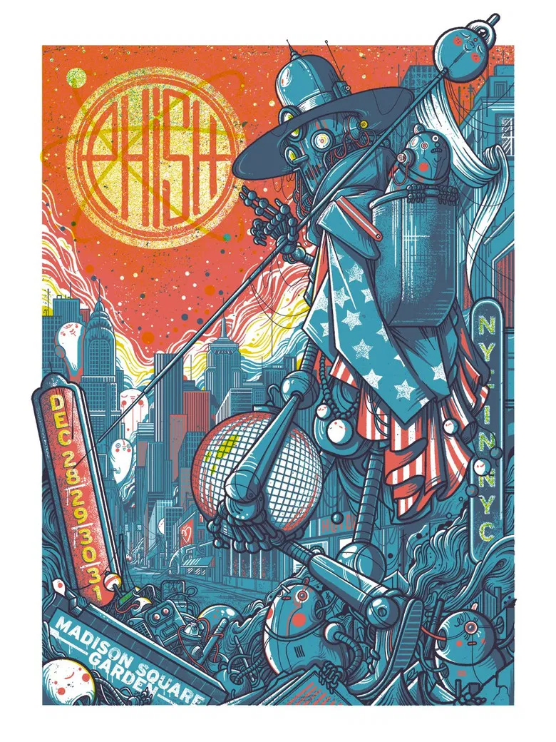 Phish 2016-12-31 Madison Square Garden, New York, NY poster background