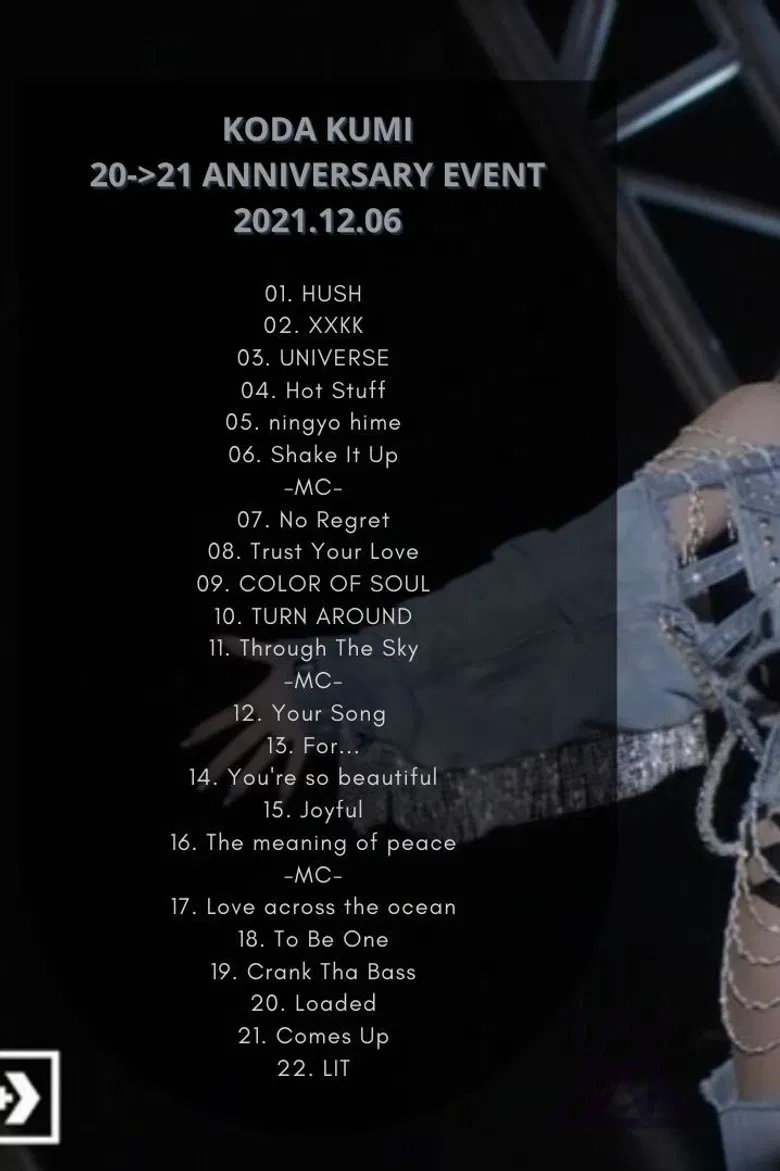 KODA KUMI 20TH-21ST ANNIVERSARY EVENT poster background