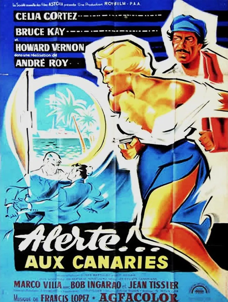 Alert in the Canary Islands poster background