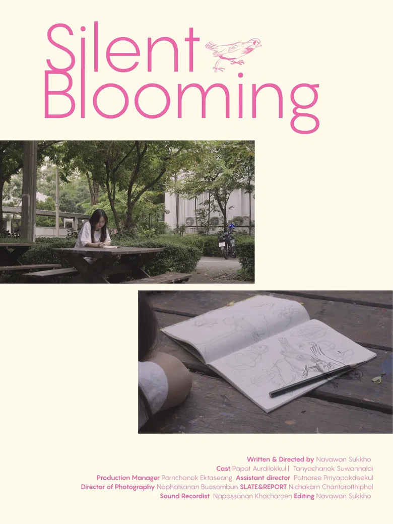 Slient Blooming poster background