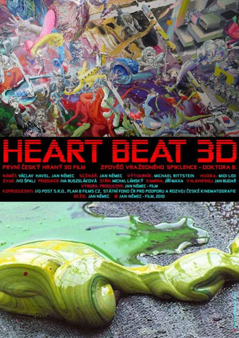Heart Beat 3D poster background