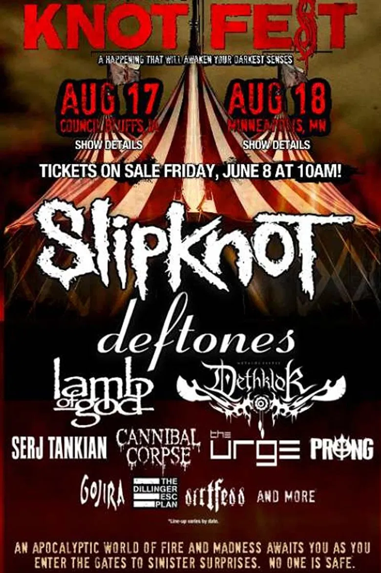 Slipknot - Live at Knotfest Minneapolis 2012 poster background