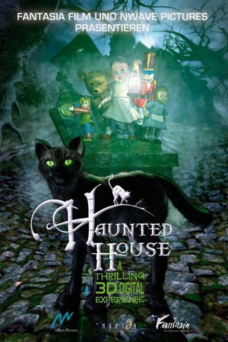 Haunted House 3-D poster background