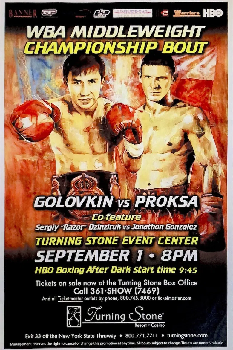 Gennady Golovkin vs. Grzegorz Proksa poster background