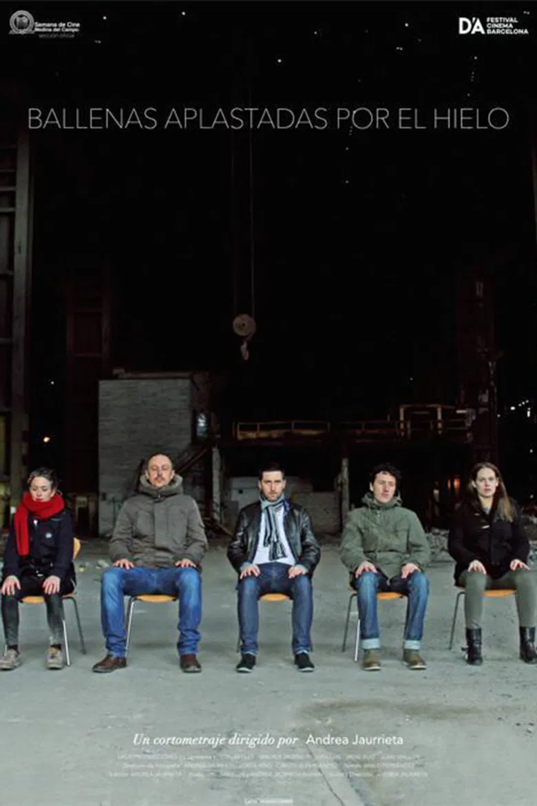 Ballenas aplastadas por el hielo poster background