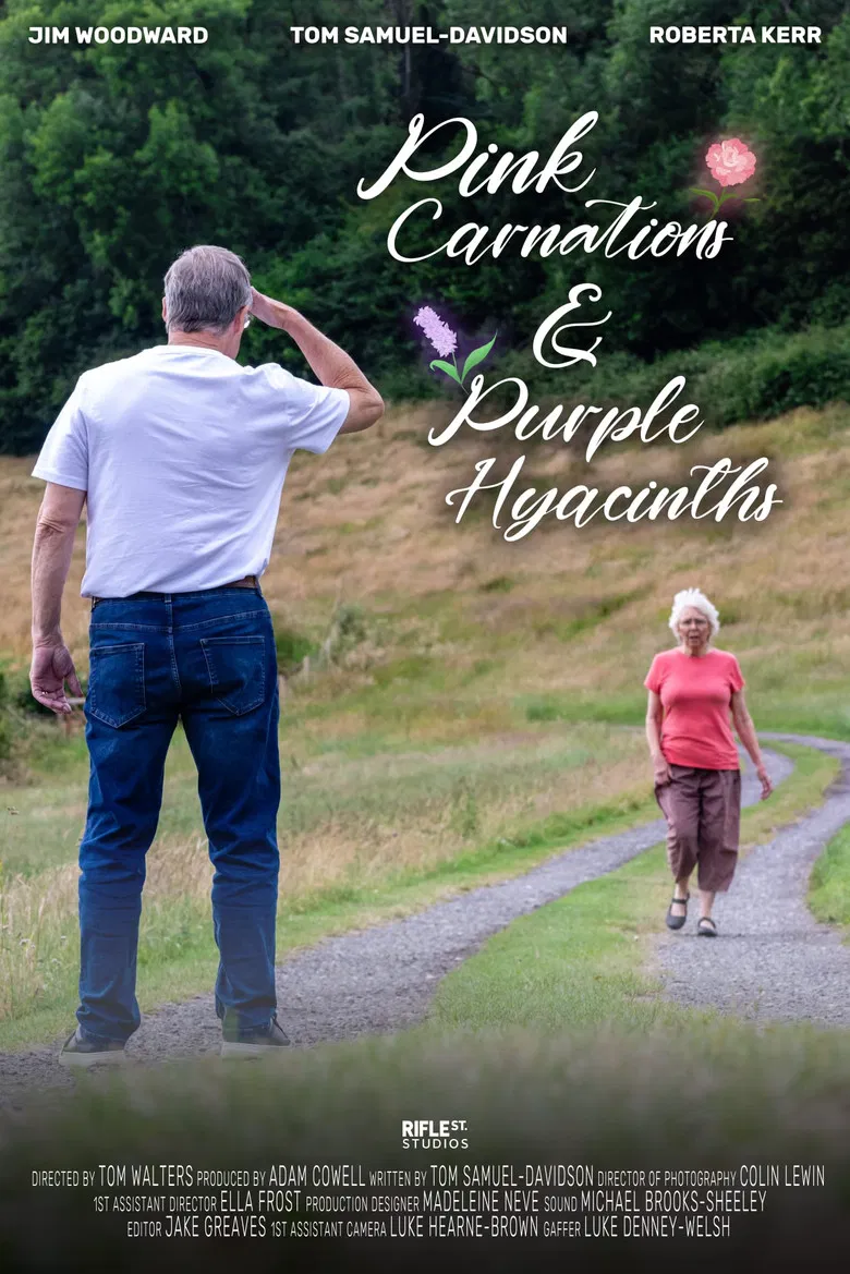 Pink Carnations & Purple Hyacinths poster background