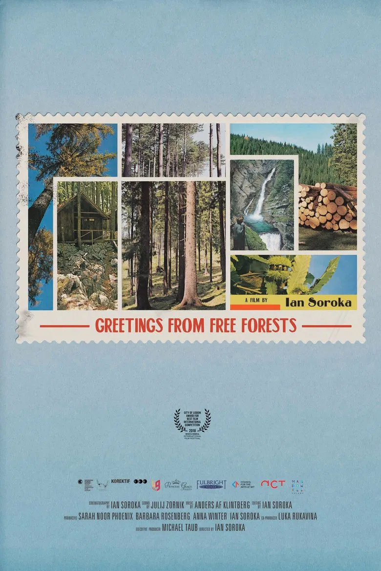 Greetings from Free Forests poster background