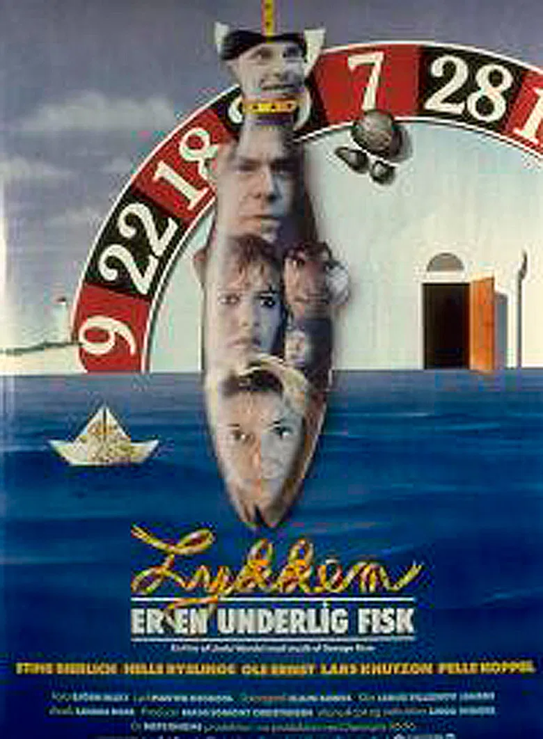 Lykken er en underlig fisk poster background