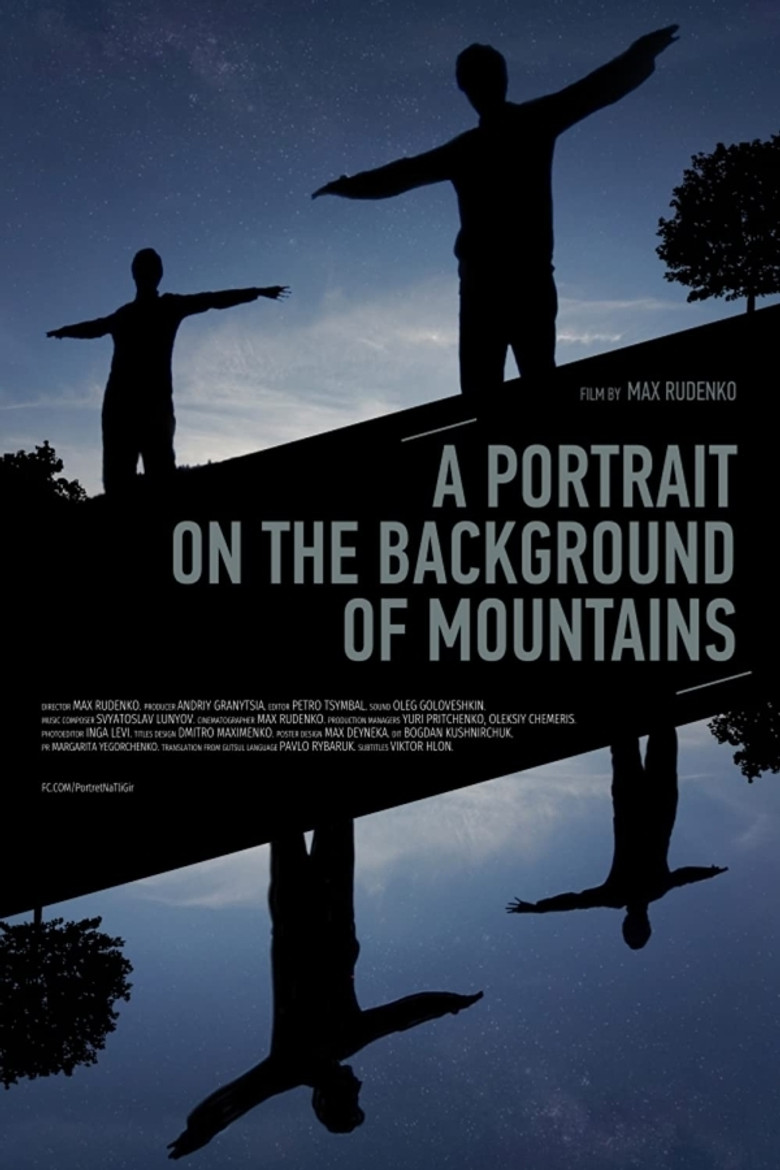 A Portrait on the Background of Mountains poster background