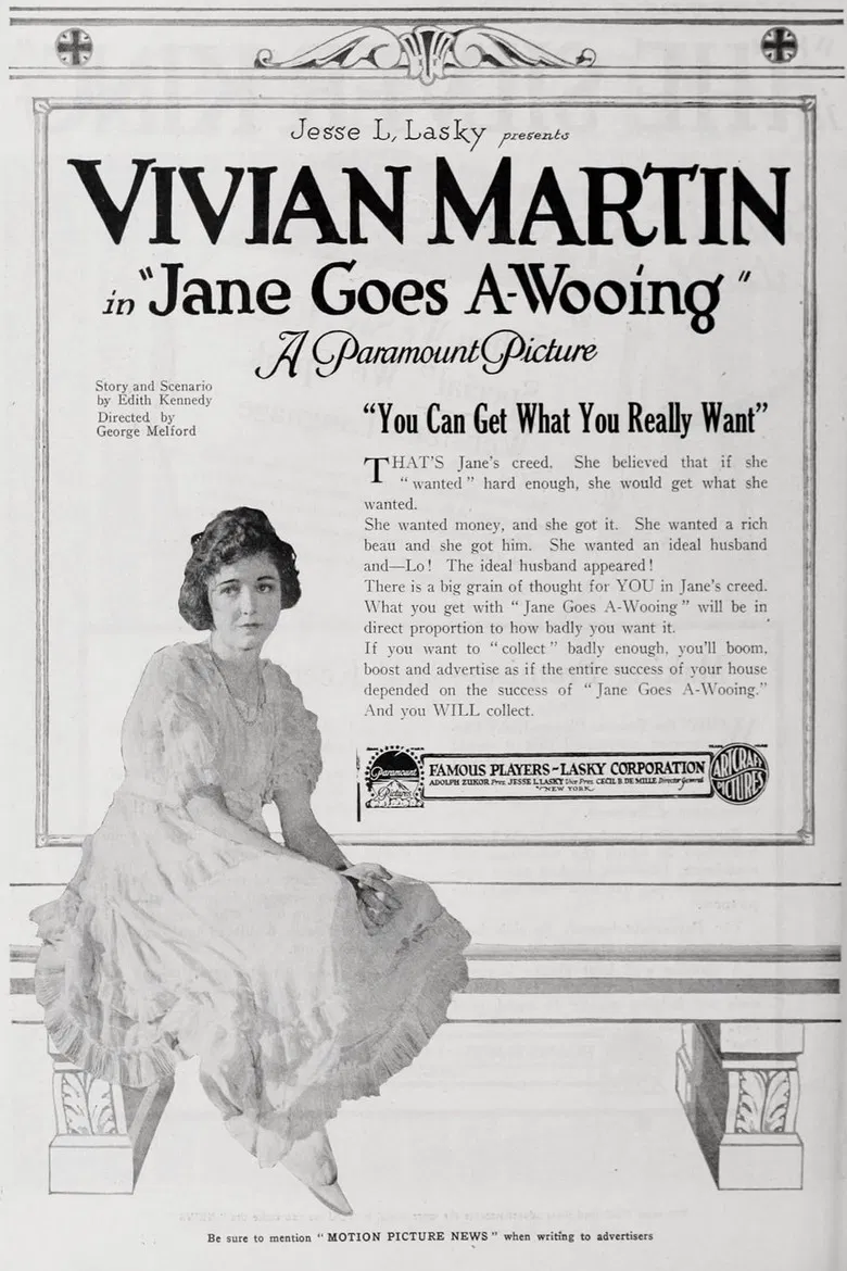 Jane Goes A-Wooing poster background