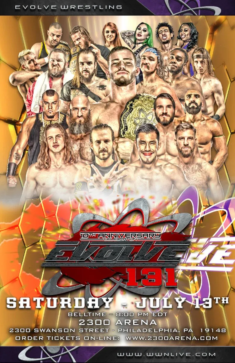 EVOLVE 131-- 10th Anniversary poster background