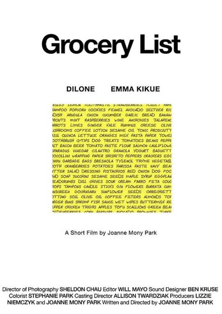 Grocery List poster background