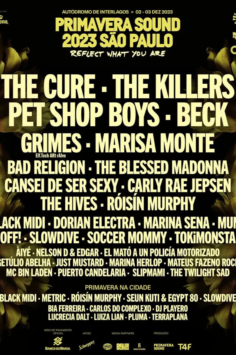 The Killers Live in São Paulo Brazil 2023 poster background