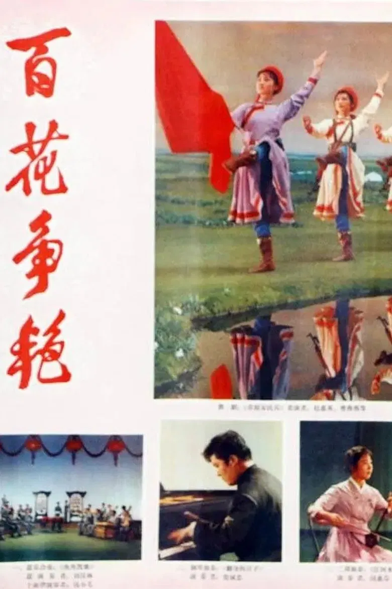 Bai hua zheng yan poster background