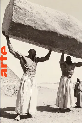 Behind the scenes AI and the mystery of the pyramids poster background