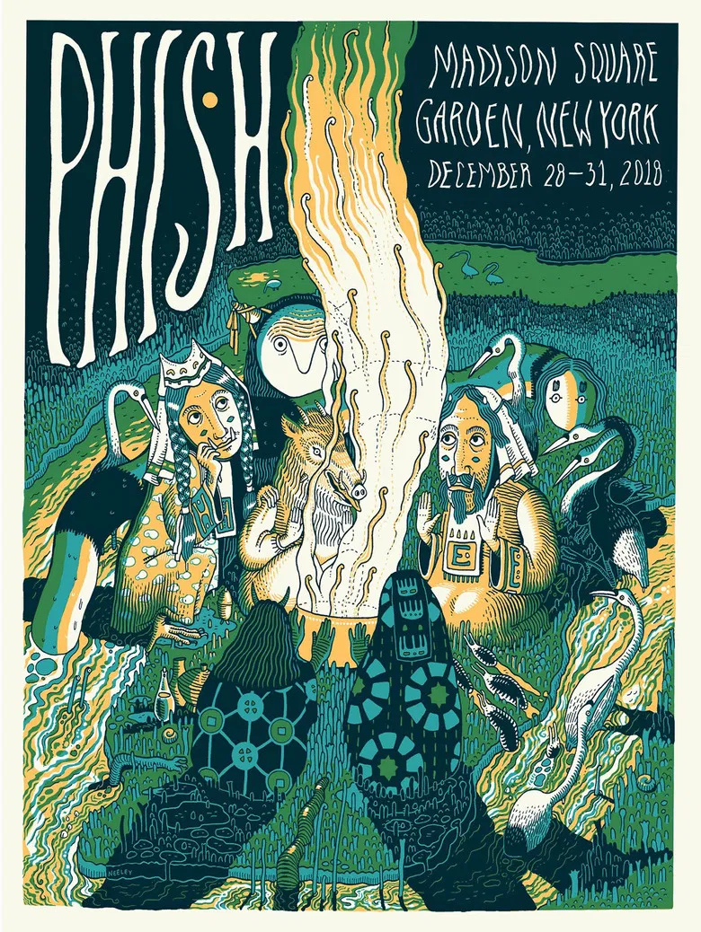 Phish 2018-12-31 Madison Square Garden, New York, NY poster background
