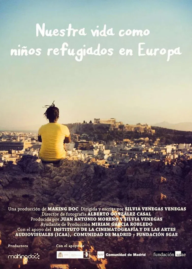 Nuestra vida como niños refugiados en Europa poster background