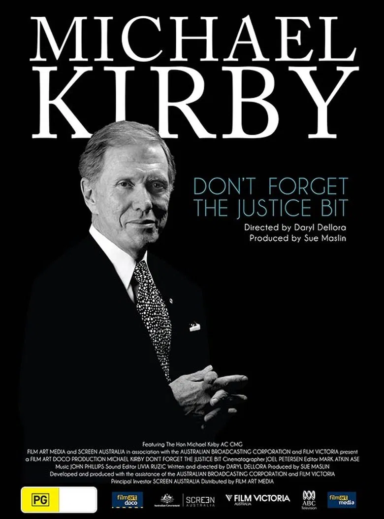 Michael Kirby: Don't Forget the Justice Bit poster background