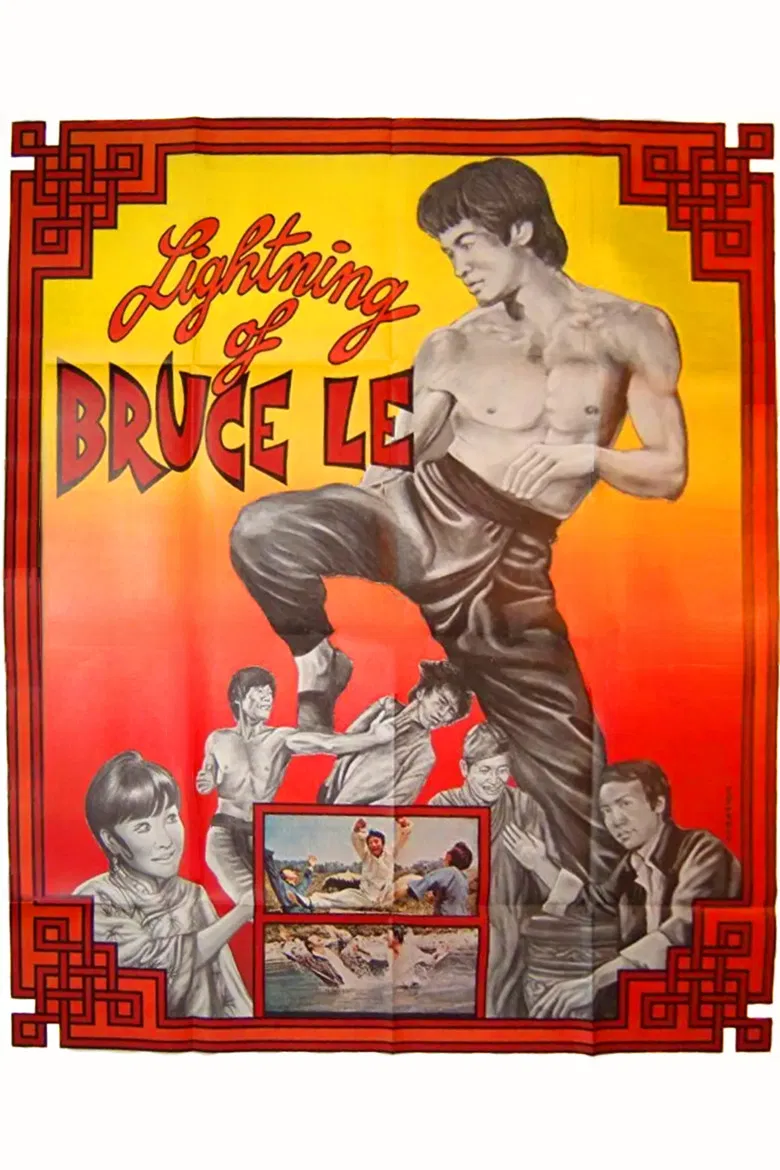 Lightning of Bruce Lee poster background
