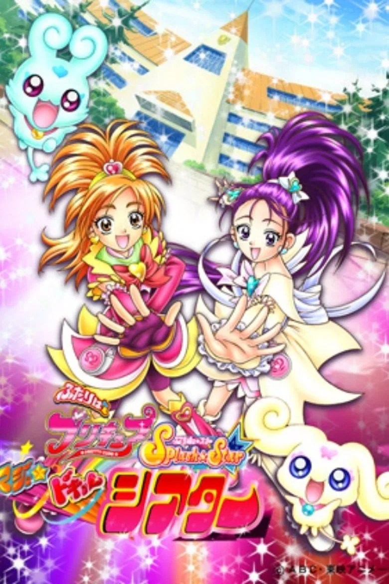 Futari wa Precure Splash☆Star: Maji Doki Theater poster background