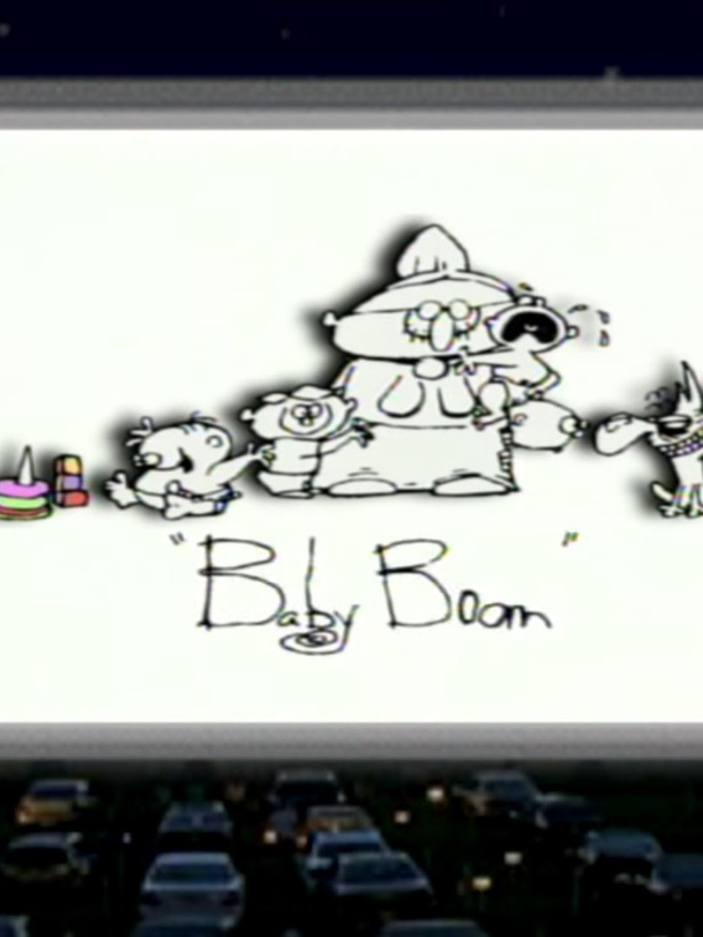 Nanna & Lil' Puss Puss in 'Baby Boom' poster background