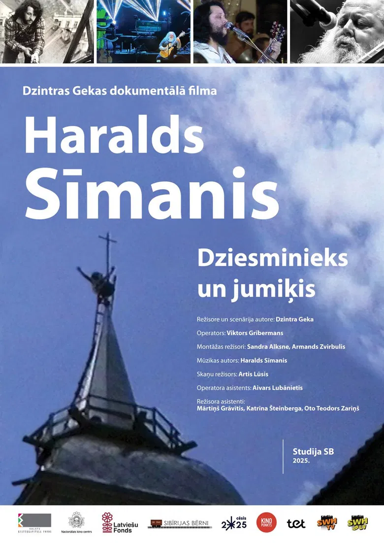 Haralds Sīmanis. Dziesminieks un jumiķis poster background