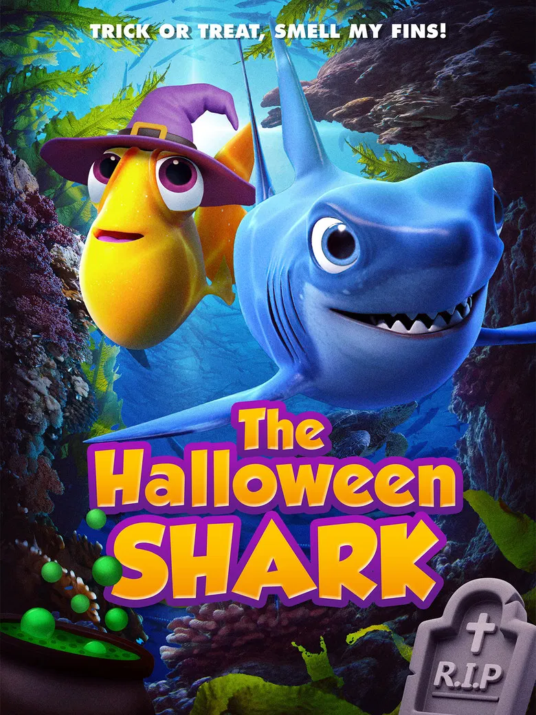 The Halloween Shark poster background