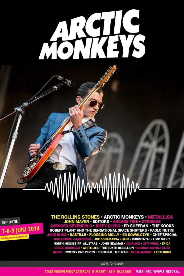 Arctic Monkeys Live at Pinkpop Festival 2014 poster background
