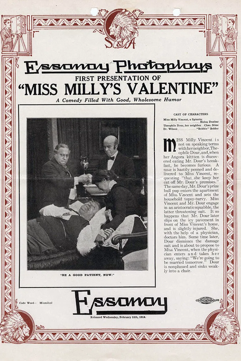 Miss Milly's Valentine poster background