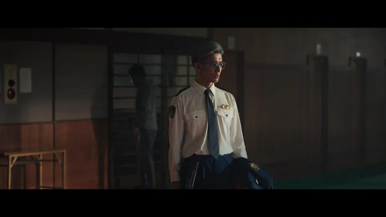 The haunting atmosphere of the academy grounds at night