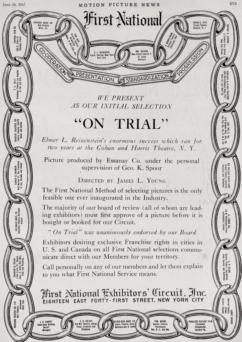 On Trial poster background