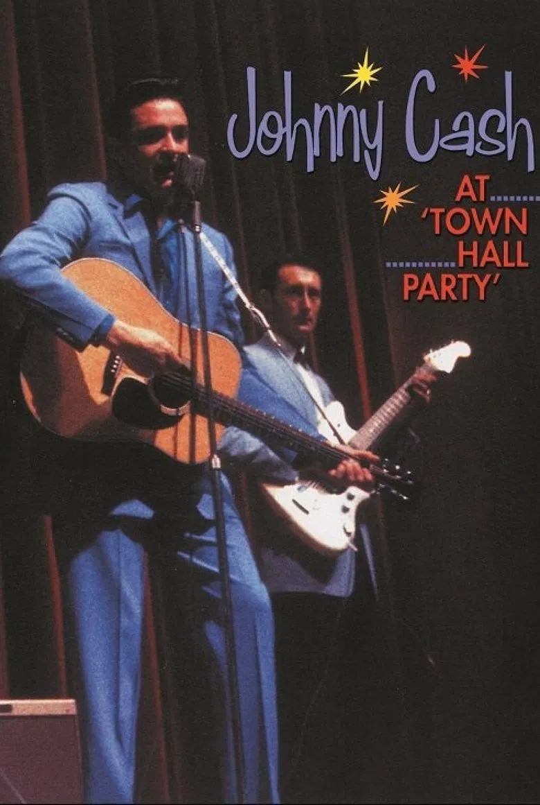 Johnny Cash at Town Hall Party 1958-1959 poster background