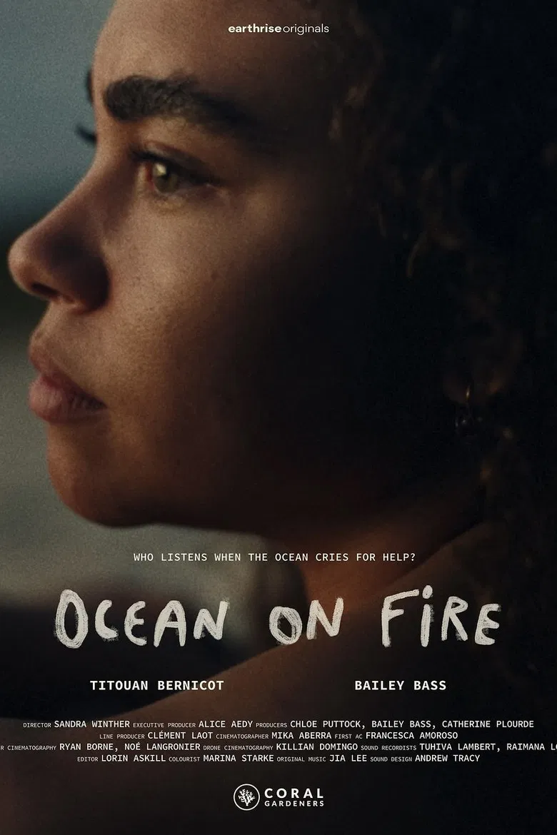 Ocean on Fire poster background