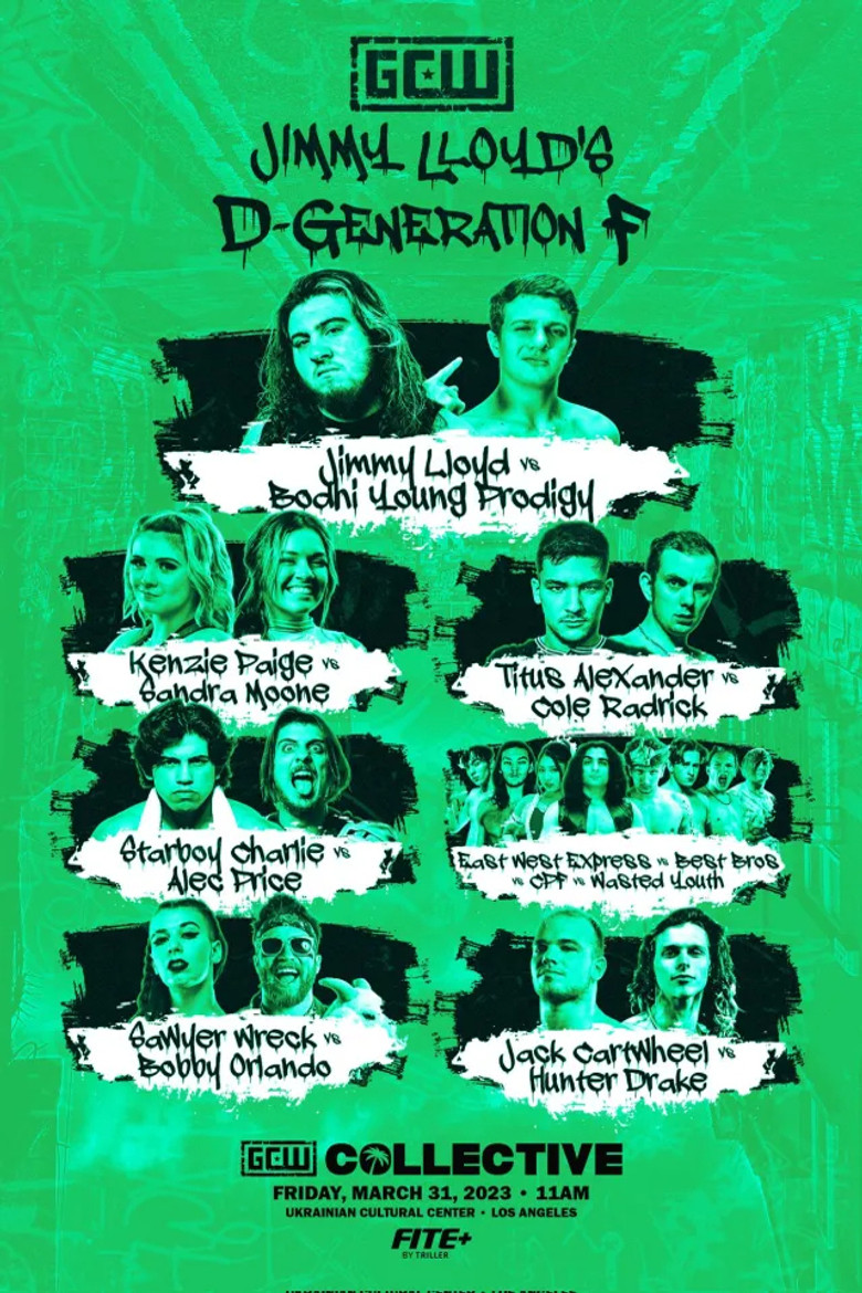 GCW Jimmy Lloyd's D-Generation F poster background