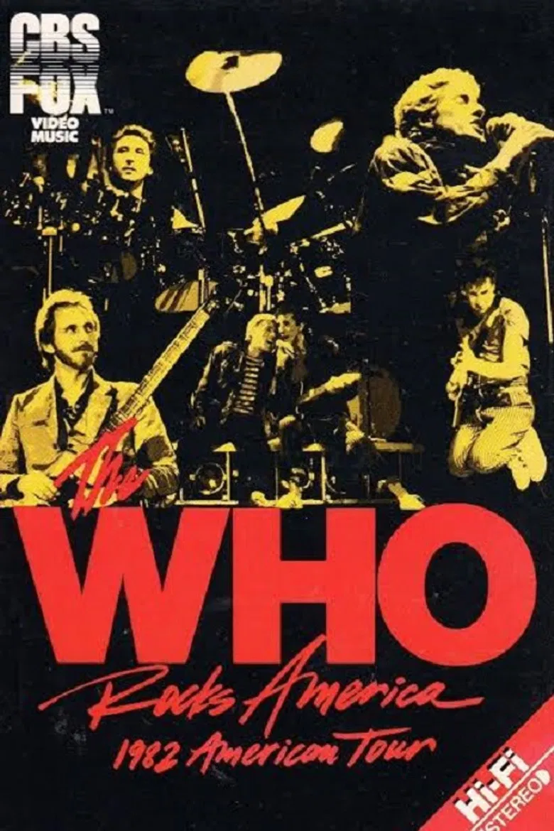The Who Rocks America 1982 poster background