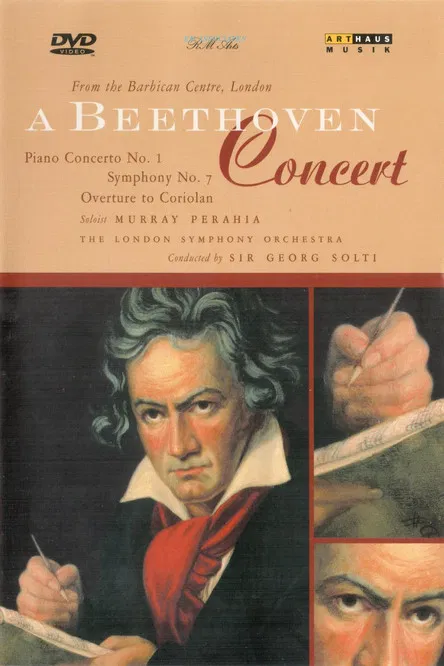A Beethoven Concert: Symphony No. 7, Piano Concerto No. 1, Overture to Coriolan / Solti, Perahia, London Symphony Orchestra poster background