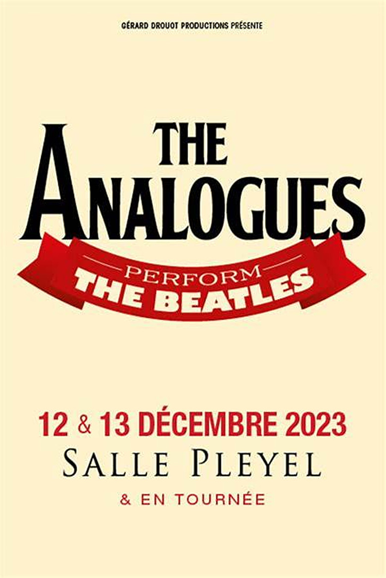 Hommage to the Beatles The Analogues at Paris' Salle Pleyel poster background