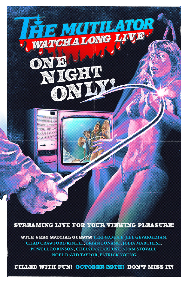 The Mutilator Watchalong Live poster background