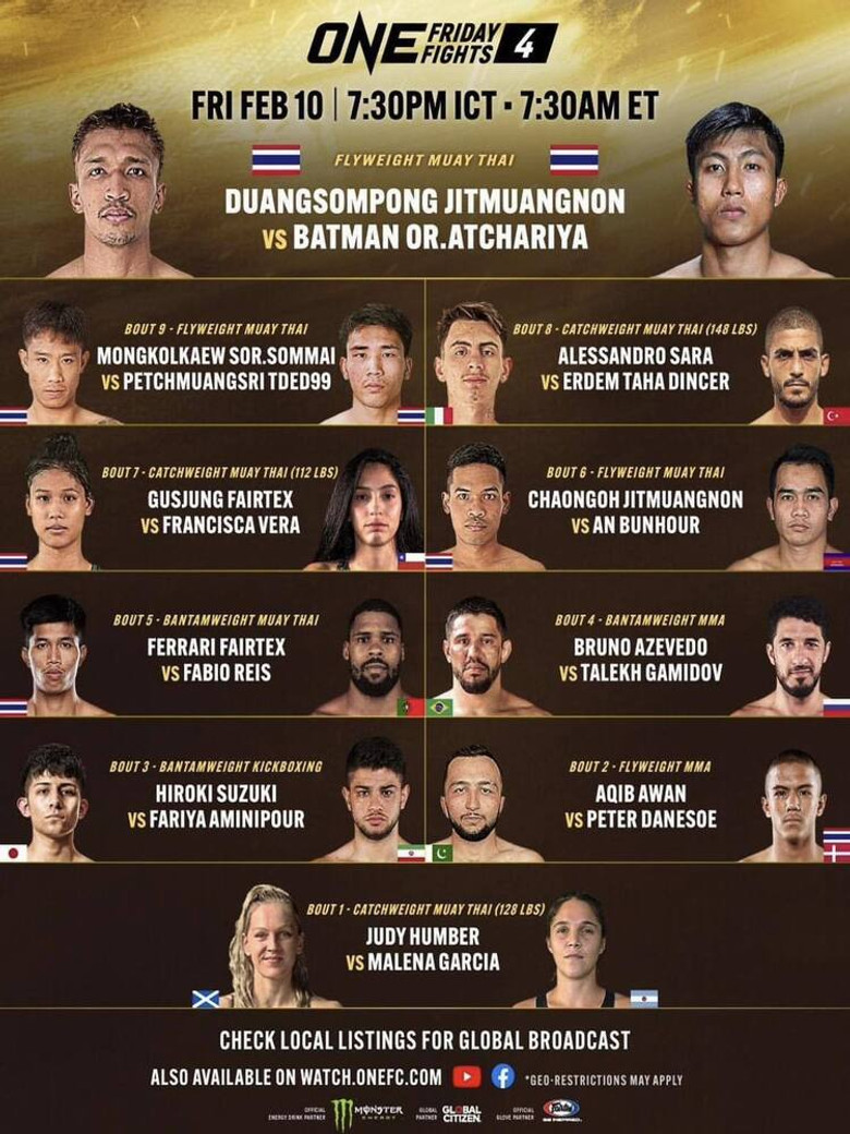 ONE Friday Fights 4: Duangsompong vs. Batman poster background