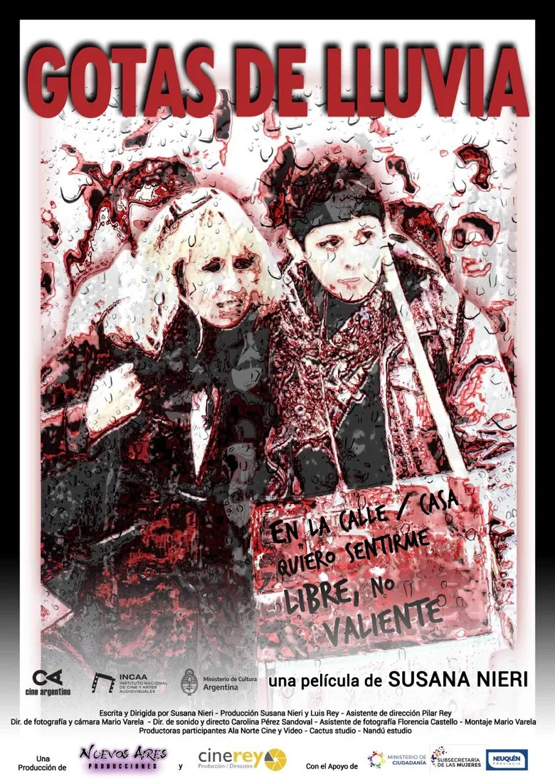 Gotas de lluvia poster background