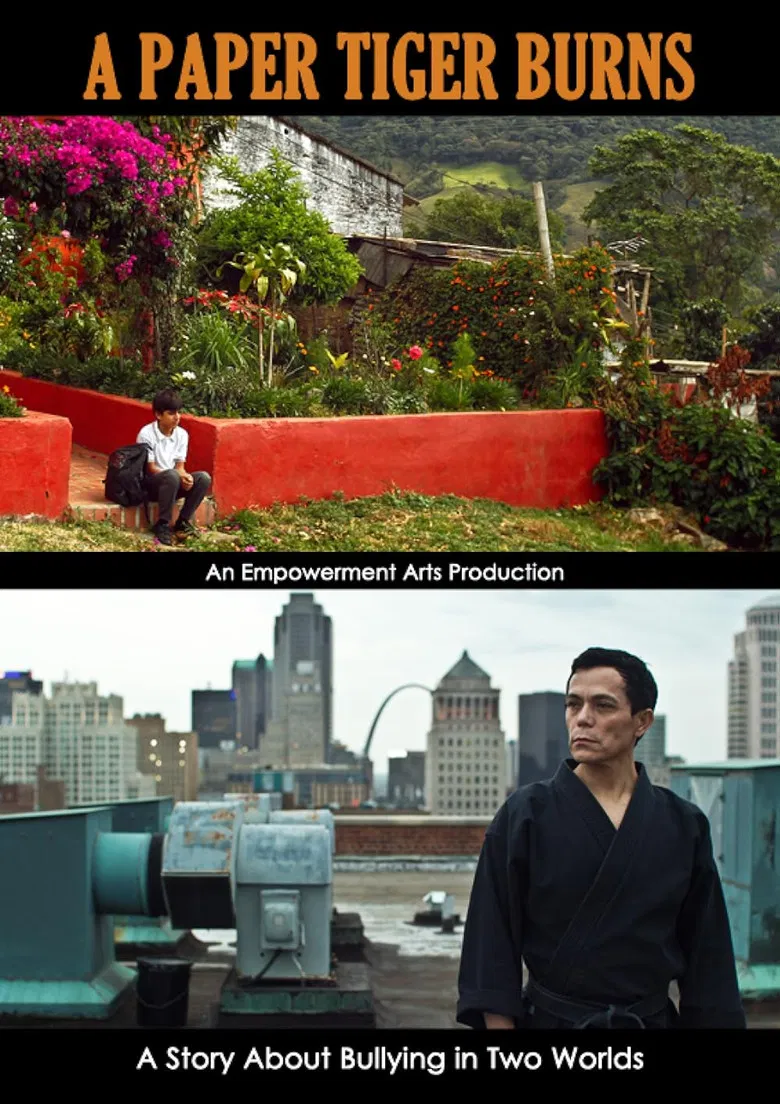 A Paper Tiger Burns poster background