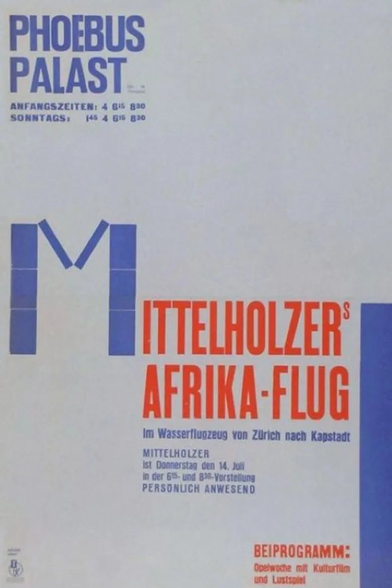 Mittelholzers Afrikaflug poster background