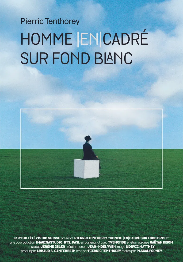 Homme Cadré sur Fond Blanc poster background