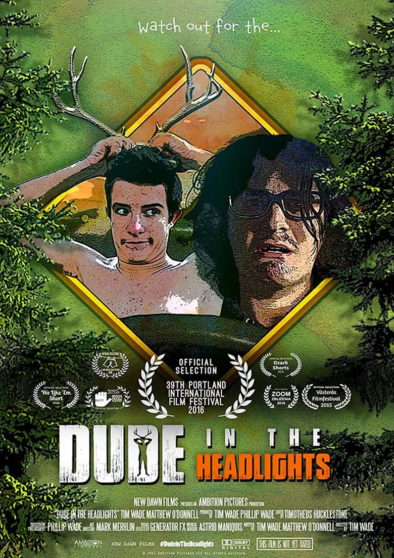Dude in the Headlights poster background